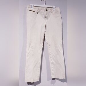 LRL Lauren Jeans Co. Ralph Lauren 'Modern Straight' Cream Color Jeans Size 8P